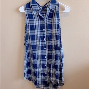 Long flannel tank